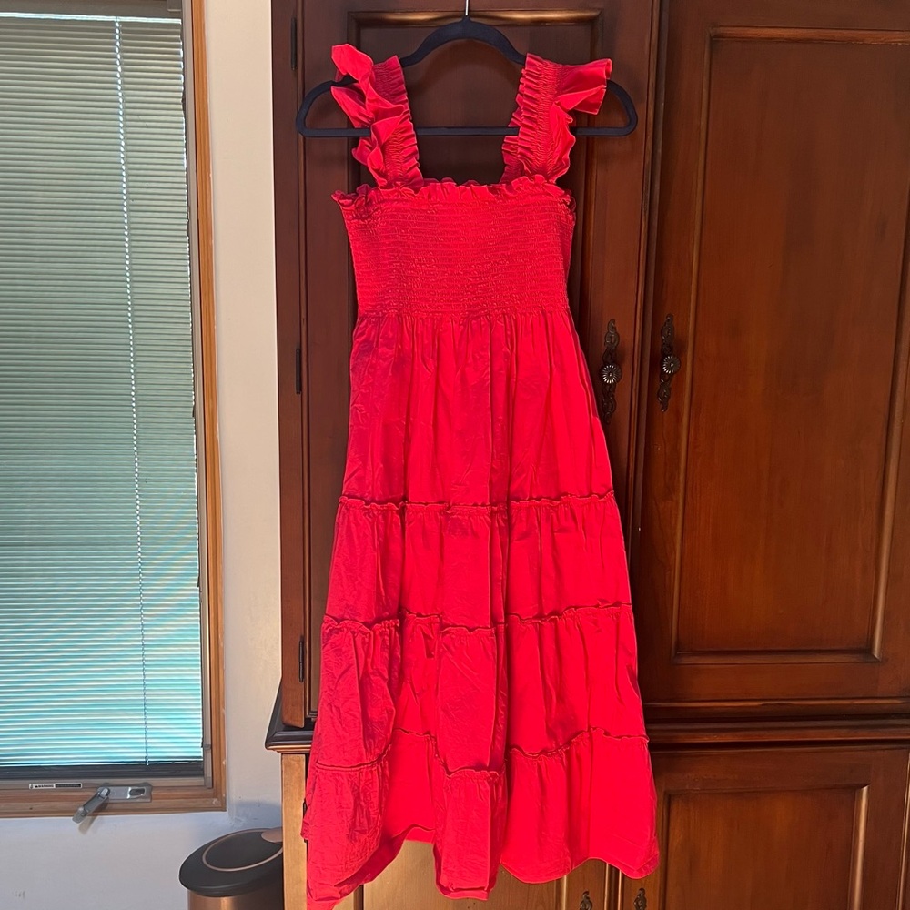 Hill House Nap Dress Ellie Red Raspberry XS EUC